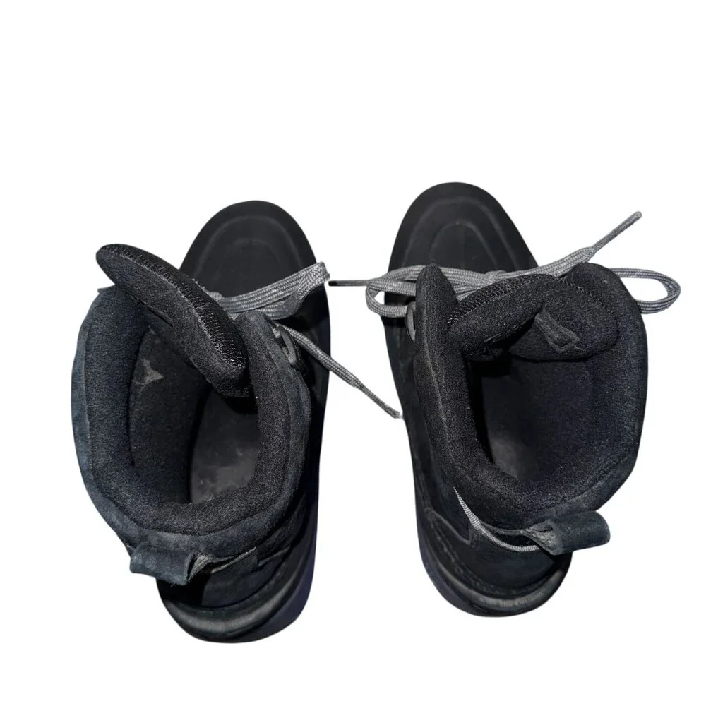 The North Face Heat Seeker Winter Snow Boots Boys 1 Black Leather Waterproof